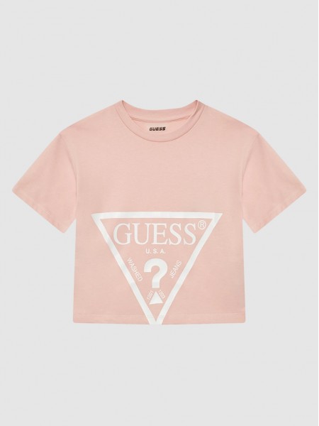 T-Shirt Girl Rose Guess