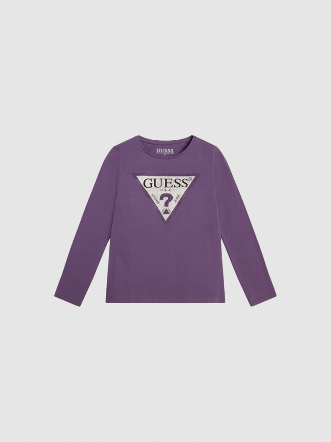 Sweatshirt Girl Purple Guess