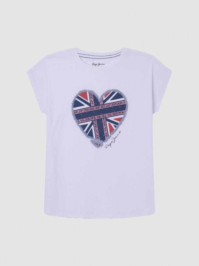 T-Shirt Girl White Pepe Jeans London