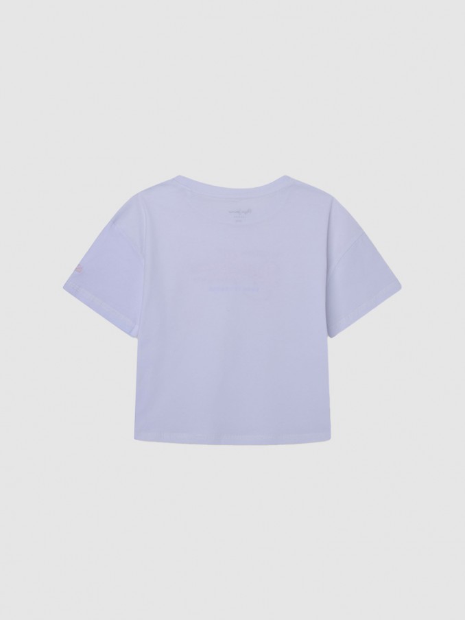 T-Shirt Girl White Pepe Jeans London