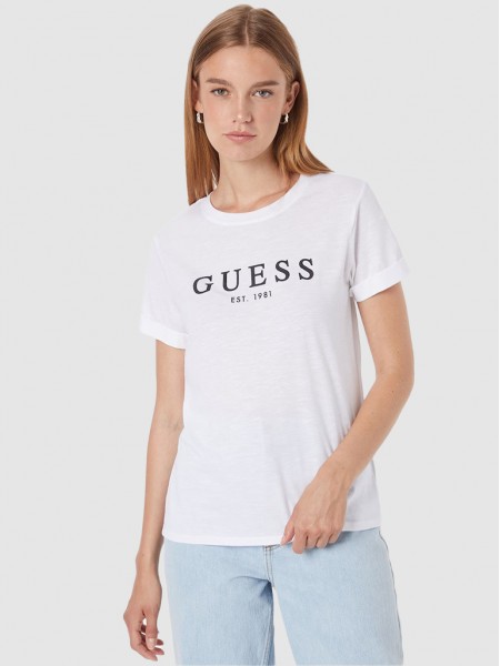 T-Shirt Woman White Guess