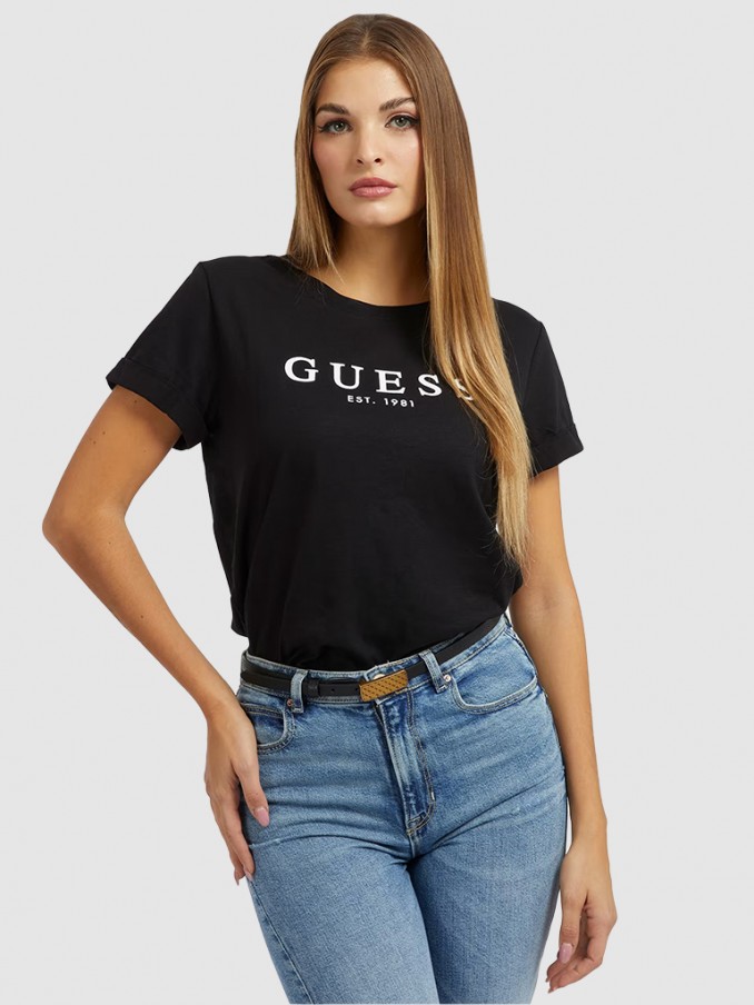 T-Shirt Woman Black Guess
