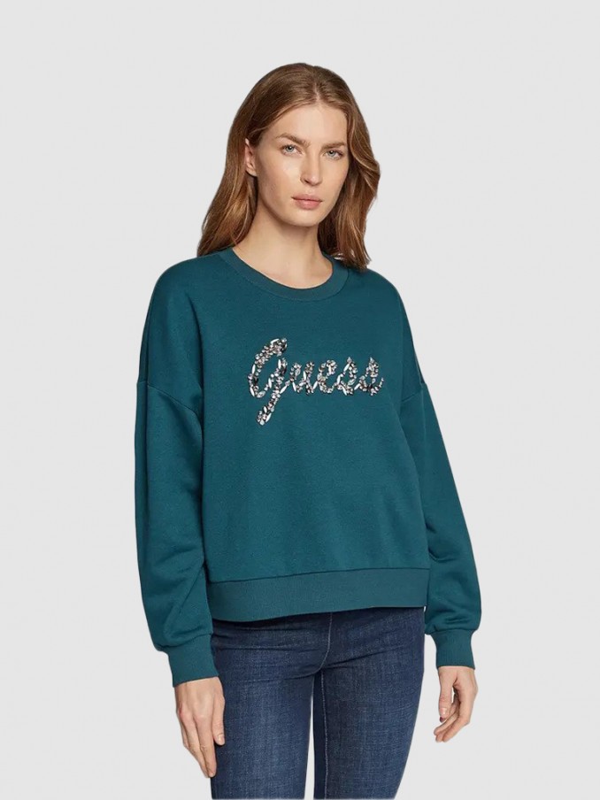 Sweatshirt Mujer Verde Guess