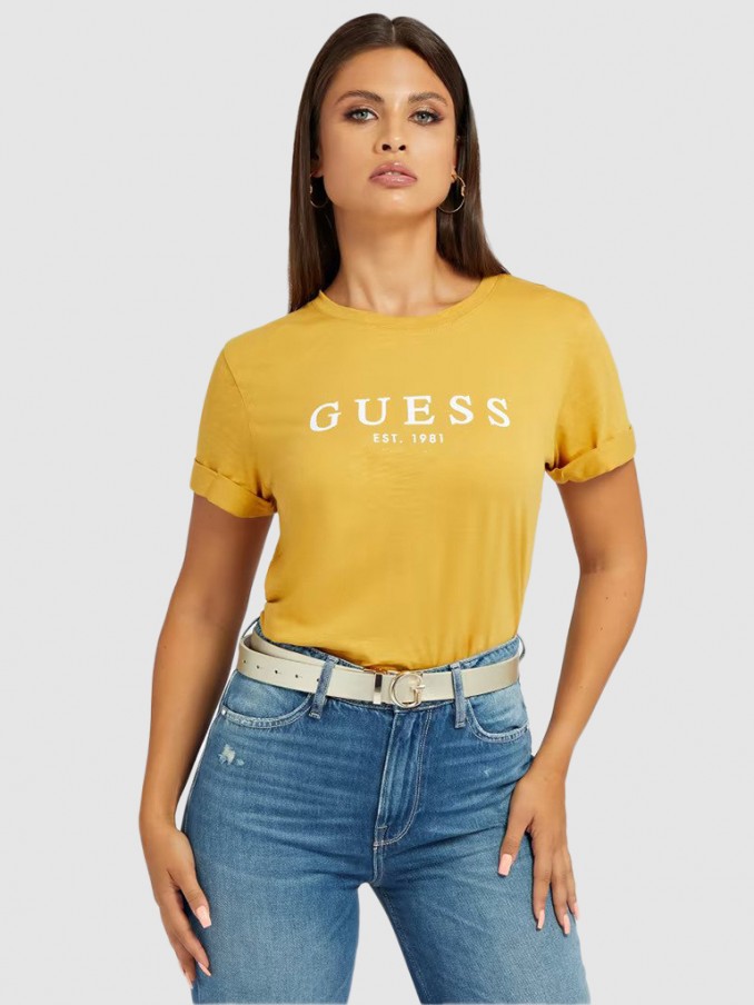 Camiseta Mujer Oro Guess