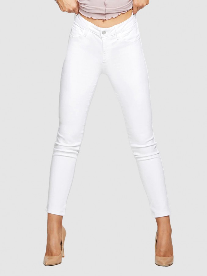 Pantalones Mujer Blanco Guess