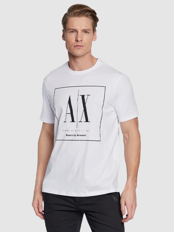 Camiseta Hombre Blanco Armani Exchange