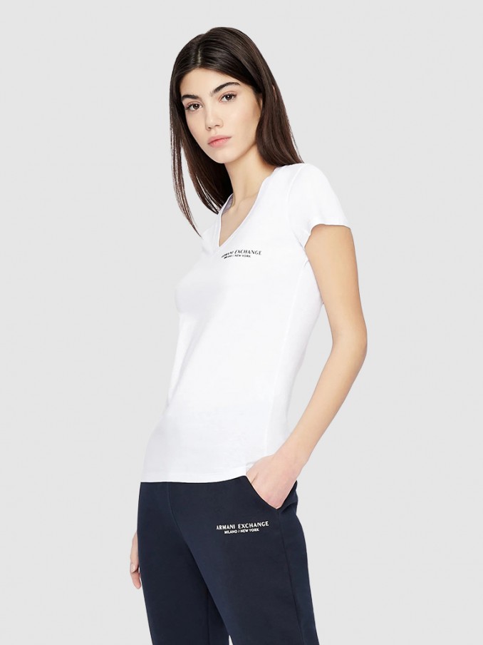 Camiseta Mujer Blanco Armani Exchange