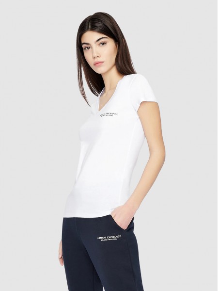 T-Shirt Woman White Armani Exchange