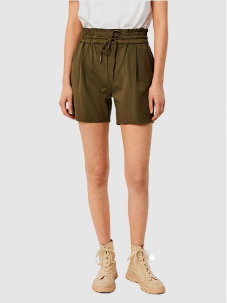 Shorts Woman Green Vero Moda