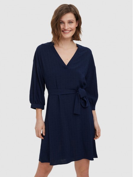 Vestido Mujer Azul Marino Vero Moda