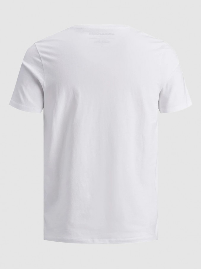 T-Shirt Man White Jack & Jones