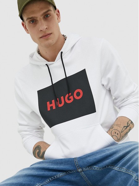 Sweatshirt Hombre Blanco Hugo Boss