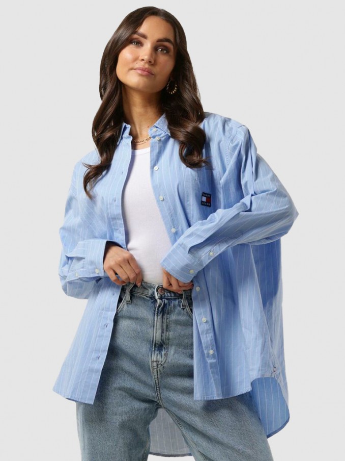 Shirt Woman Blue Tommy Jeans