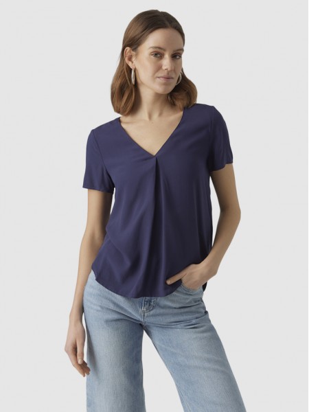 T-Shirt Woman Navy Blue Vero Moda