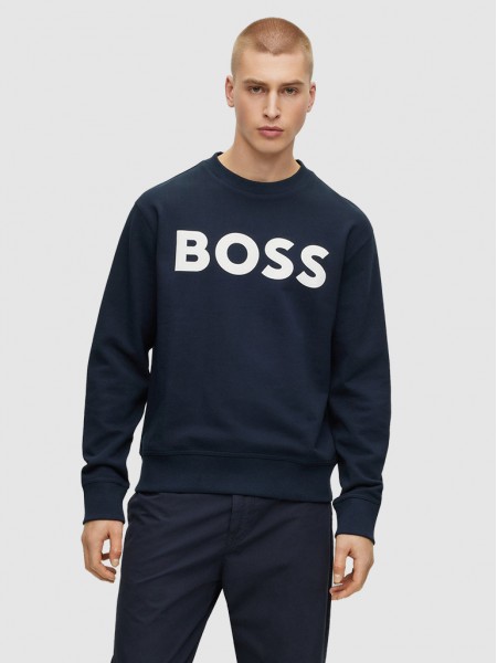 Sweatshirt Homem Basic Boss Orange