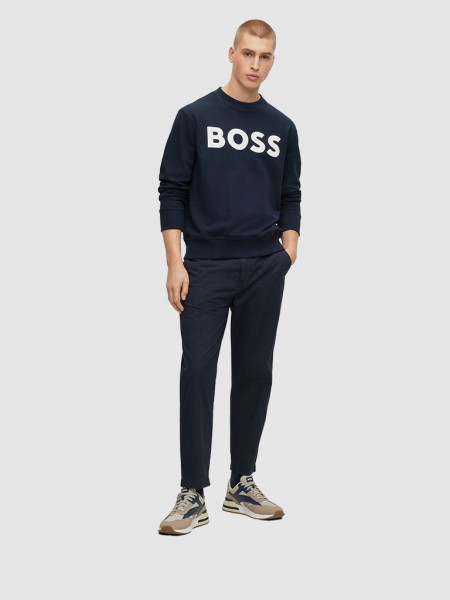Sweatshirt Homem Basic Boss Orange