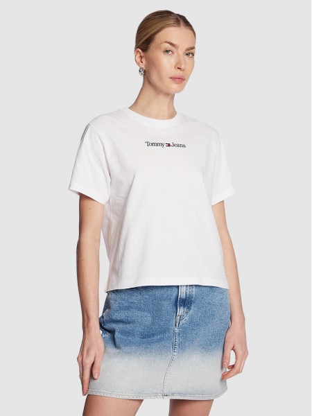 T-Shirt Mulher Serif Tommyjeans
