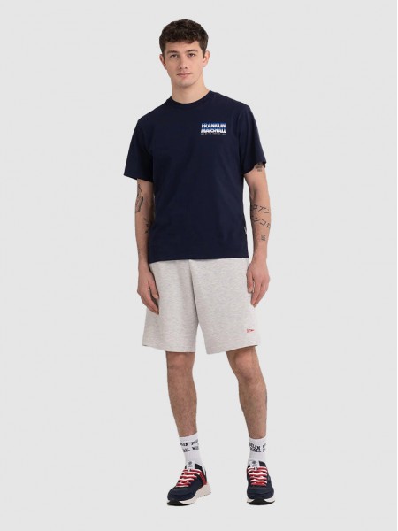 T-Shirt Man Navy Blue Franklin Marshall