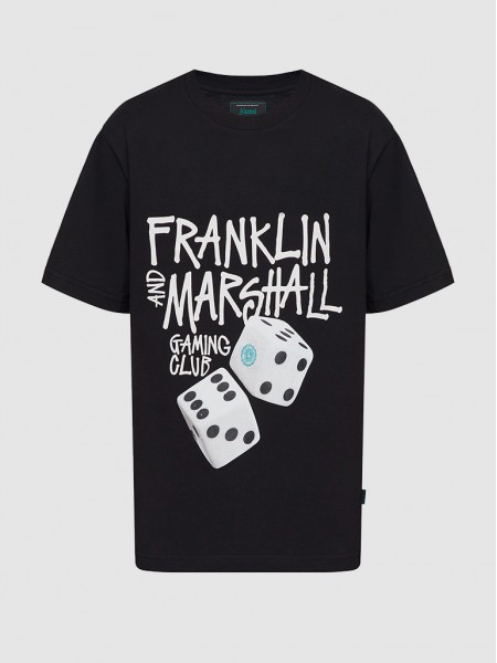 T-Shirt Man Black Franklin Marshall