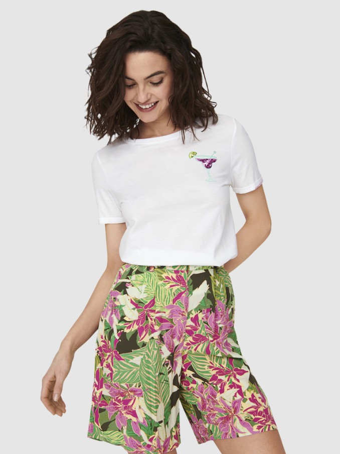 Camiseta Mujer Blanco Only