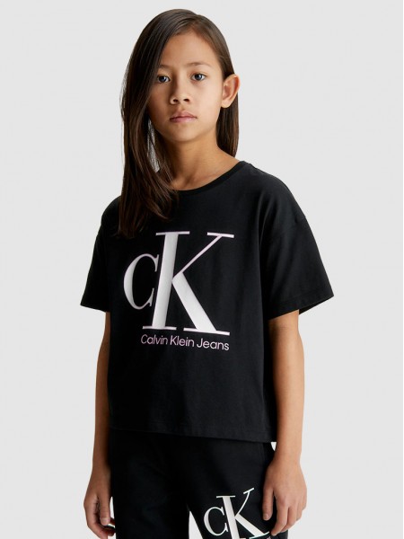 T-Shirt Girl Black Calvin Klein