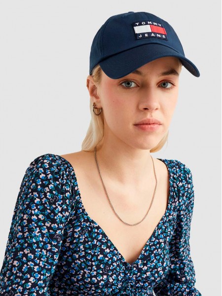 Hat Woman Navy Blue Tommy Jeans