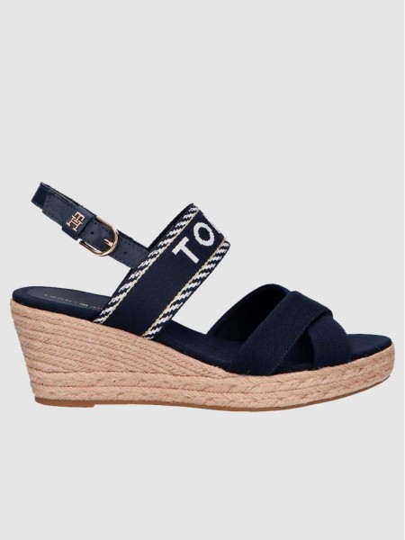 Sandals Woman Navy Blue Tommy Jeans