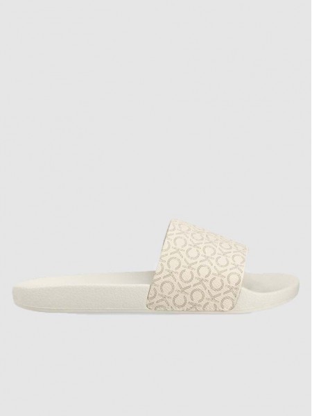 Flip Flops Woman Cream Calvin Klein