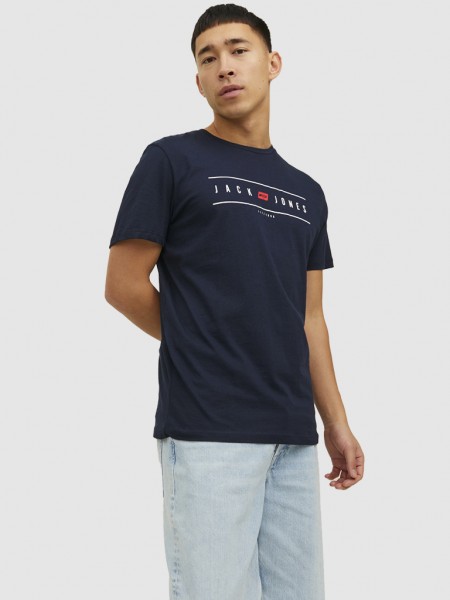 T-Shirt Man Navy Blue Jack & Jones