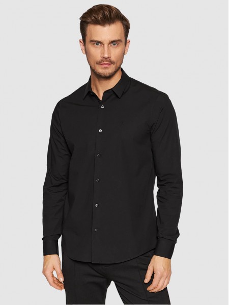 Camisa Hombre Negro Calvin Klein