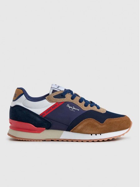 Sneakers Man Navy Blue Pepe Jeans London