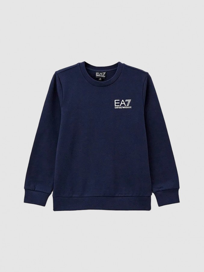 Sweatshirt Boy Navy Blue Ea7 Emporio Armani