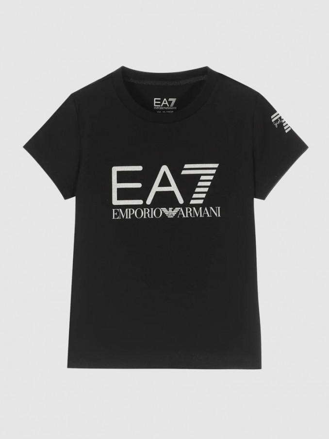 T-Shirt Girl Black Ea7 Emporio Armani