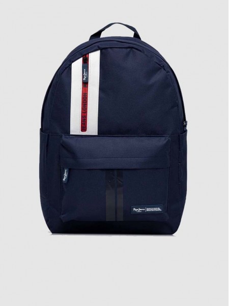 Backpack Man Navy Blue Pepe Jeans London