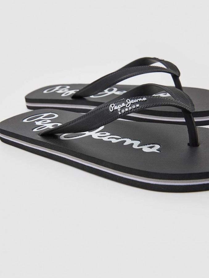 Flip Flops Man Black Pepe Jeans London