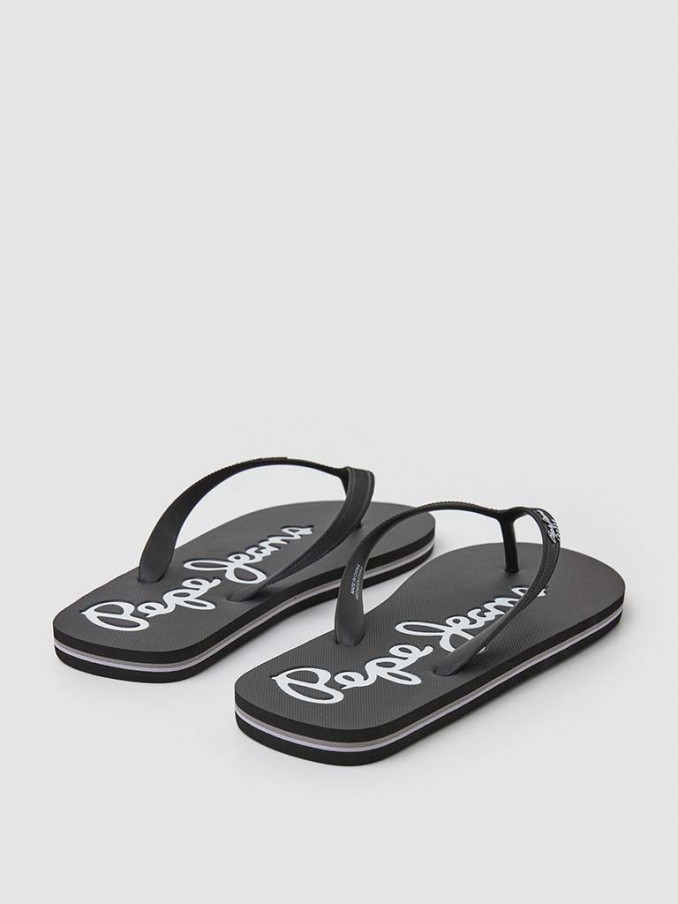Flip Flops Man Black Pepe Jeans London
