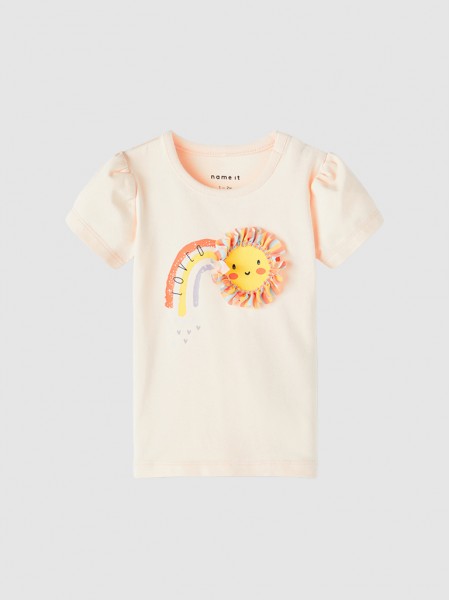 T-Shirt Baby Girl Peach Name It