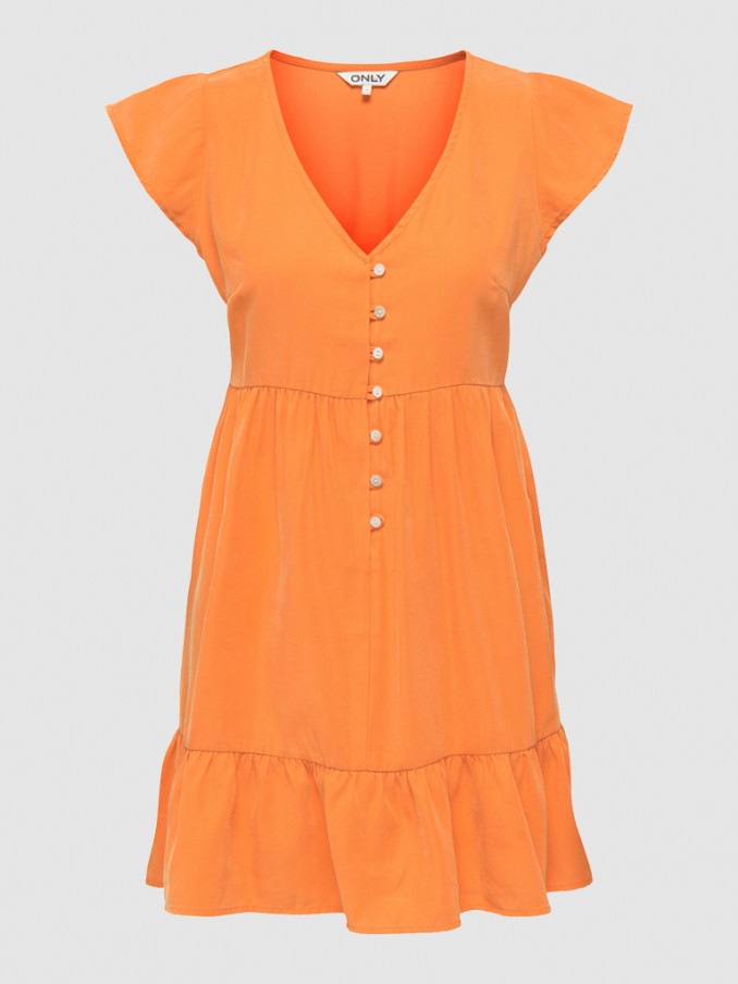 Vestido Mujer Naranja Only