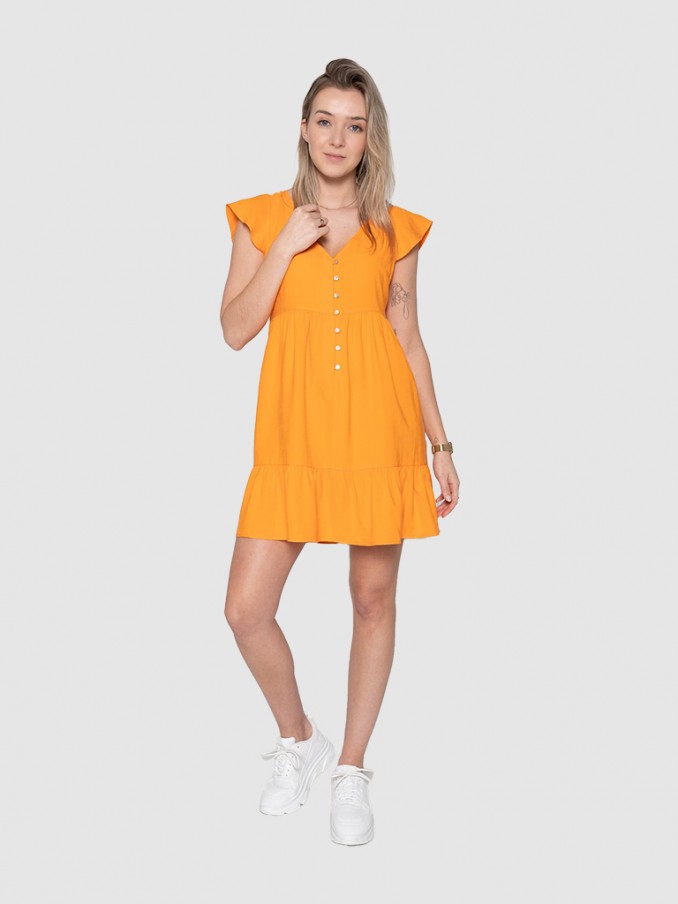 Vestido Mujer Naranja Only