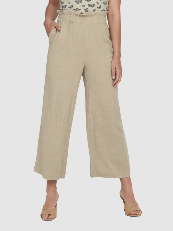 Pantalones Mujer Beige Only