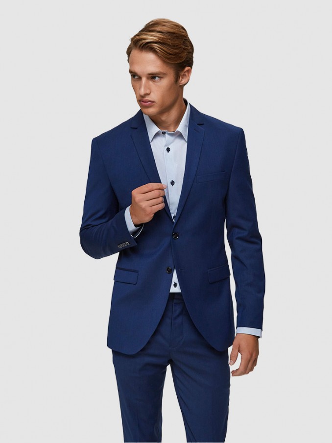 Blazer Hombre Azul Oscuro Selected