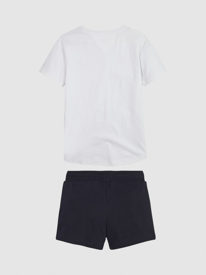 Set Girl White Tommy Jeans Kids