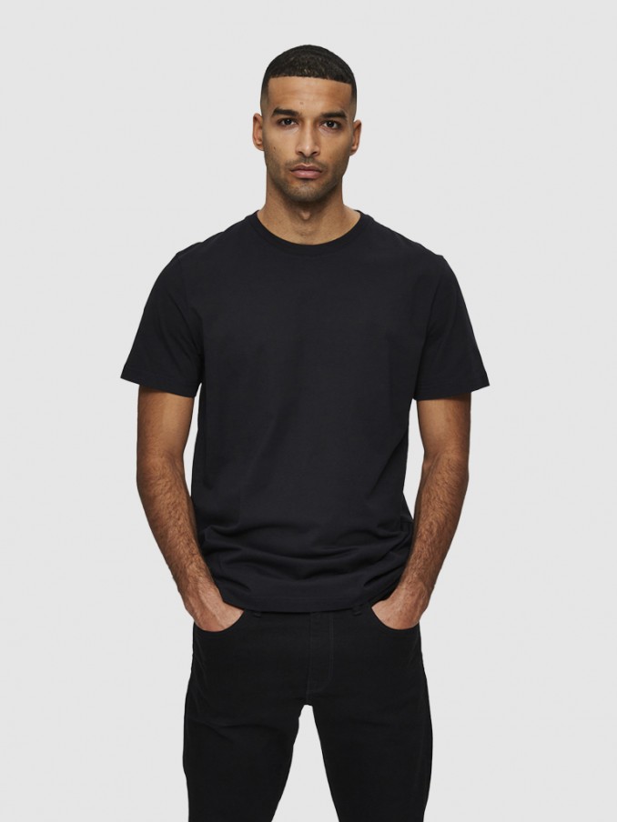 T-Shirt Man Black Selected