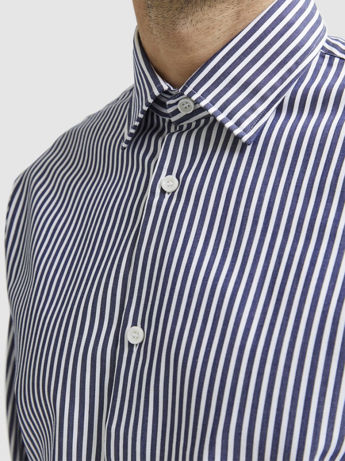 Shirt Man Blue Stripe Selected