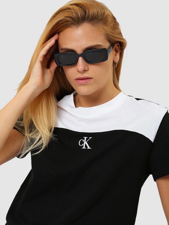 Top Calvin Klein Badge Preto para Mulher