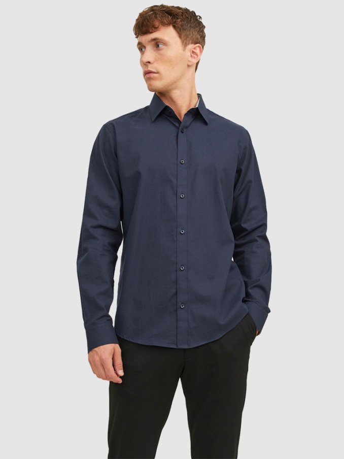 Camisa Hombre Azul Marino Jack & Jones