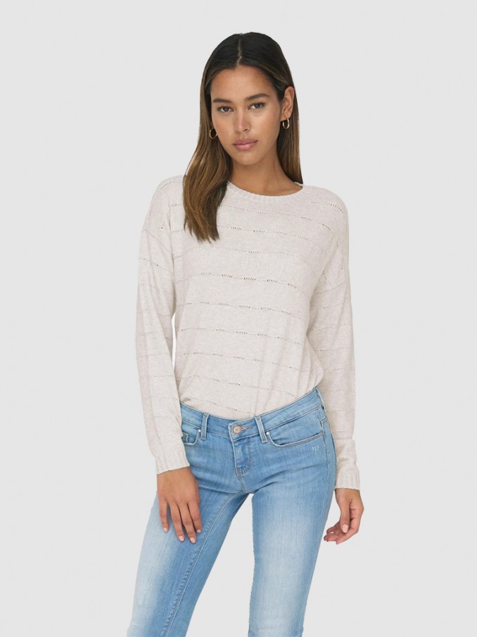 Sueter Mujer Crema Only