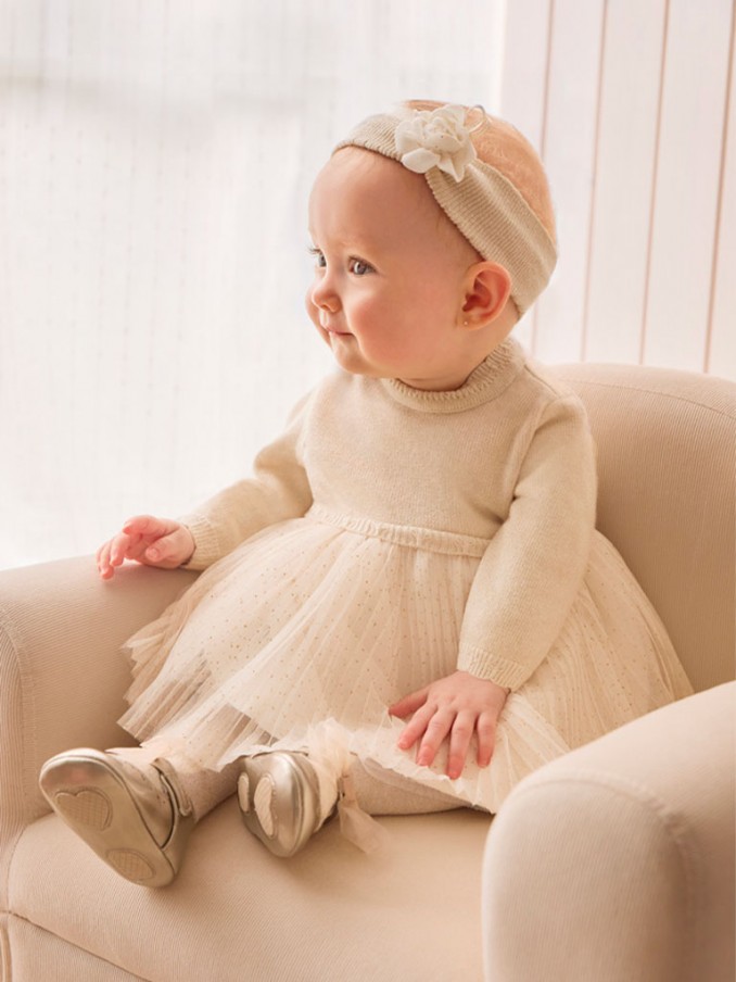 Vestido Bebe Nia Crema Mayoral