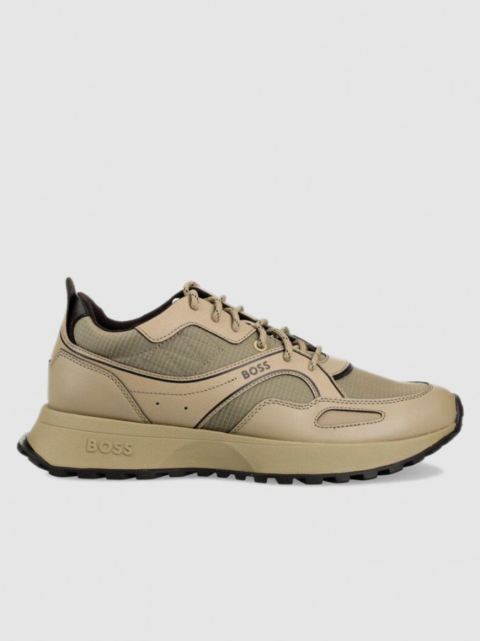 Tenis Hombre Beige Boss