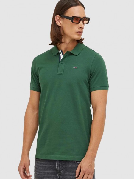 Polo Hombre Verde Tommy Jeans